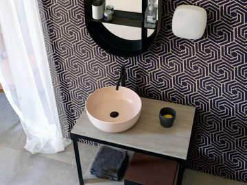 PO101 - Geometric bathroom wallpaper by Scarabeo Ceramiche - view 2